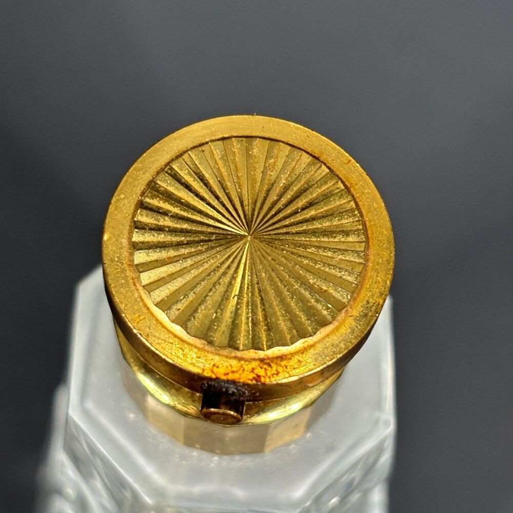 Moser Atomizer Perfume Bottle Intaglio Cut Floral Clear Glass Vintage - Picture 5 of 9